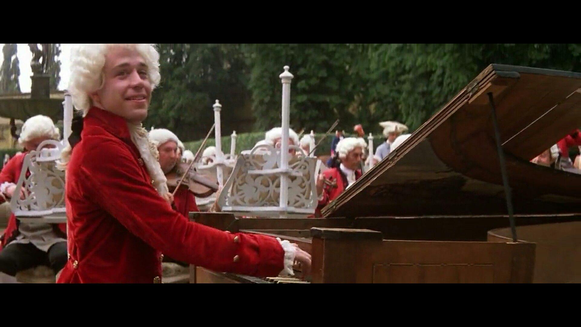 Tom Hulce as Mozart playing piano in Amadeus